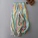 Aria Basics 2026 Spring/Summer Custom-Dyed High-Thread-Count Lightweight Cool Dopamine Rainbow Striped Straight-Leg Wide-Leg_ecoleips.com