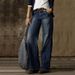 Women's Clothing Retro Fashion Casual Straight Wide Leg Pants For Women Women's Popular Jeans_ecoleips.com