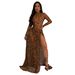 Sexy Leopard Print Mesh Long-Sleeve Dress With High Slit – Clubwear & Night Out Outfit For Women (S-XXL, Custom Designs Available)_ecoleips.com