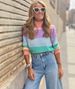 Women's Tops, Multiple Colors, Short Sleeve, Round Neck, Cotton Blend, Casual Wear, Everyday Use_ecoleips.com