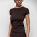 Women's Clothing New Round Neck Contrast Color Short Short Sleeve T Shirt Female Summer Commuting All Match Slim Fit Shoulder Top Female_ecoleips.com