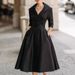 Women's Clothing Elegant Formal Long Sleeved Dress For Women Waist Defining Style For Formal & Casual For Women_ecoleips.com