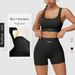 Women's Clothing Vertical Stripe Yoga Suit Suit High Waist Cross Beauty Back Shockproof Sports Bra Fitness Hip Suit_ecoleips.com