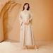 Muslim Mesh Embroidered Sequin Evening Dress, Arabic Dubai Abayas, Women's Long Robe, Elegant Party Wear, Traditional Fashion_ecoleips.com