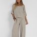 European And American Summer New Women's Casual Loose Solid Color Short Sleeve Cotton_ecoleips.com
