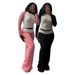 Women's Clothing High Waist Slim Trousers For Women Style Contrast Color Fleece Lined Plus Size Suit For Formal & Casual For Women_ecoleips.com