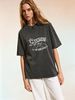 Oversized Vintage Washed Top For Women, Short Sleeve Casual T-Shirt For Effortless Daily Looks_ecoleips.com