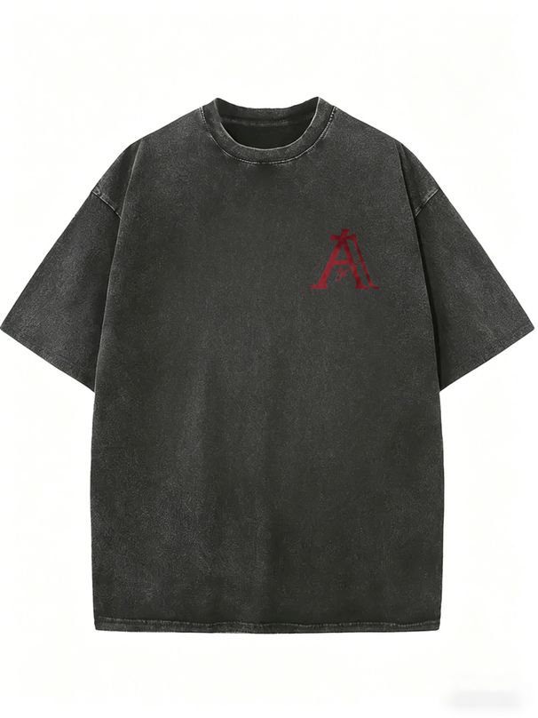 Women's Washed Crew Neck T-Shirt, Comfortable Streetwear Fashion Essential_ecoleips.com