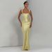 High-End Slim Fit Women's Halter Dress Sexy Pleated Long Skirt Tie-Up Bodycon Evening Banquet Dress for Export_ecoleips.com