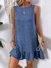 Women's Clothing Sleeveless Vest Dress Casual Tie Up Style Ruffled Spring Summer New Hot Selling_ecoleips.com