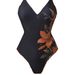 Women's Floral Print One Piece Swimsuit Tassel Wrap Skirt Beachwear Set Stylish Sexy Clothing_ecoleips.com