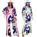 Plus Size Fashion Pant Set V Neck Long Sleeve Top With Wide Open Slit Flared Pants For Women_ecoleips.com