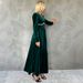 K New Elegant Retro Party Long Dress With Lace Patchwork V-neck Dress_ecoleips.com