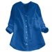 Women's Top, Cotton And Linen Print, Long Sleeves, Plus Size Casual Loose Shirt_ecoleips.com