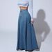 Women's Denim Midi Skirt Single Breasted A-Line New Style in Stock_ecoleips.com