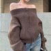 Aria Basics Aria Basics Korean Retro Zipper Knitted Cardigan Off-Shoulder Sweater Coat Greek Aesthetic Atmosphere High-End Slimming_ecoleips.com