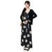 Autumn New Korean Fashion Satin Strap Printed Two-Piece Maternity Dress_ecoleips.com