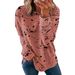 Women's Oversized Print Fleece Sweatshirt - Long Sleeve Crewneck Pullover With 3d Graphic Design, Comfortable Loose Fit, Multiple Colors_ecoleips.com