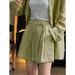 Suitable For All Seasons 【Just LUF】Korean Style Loose Slimming Wide-Leg Louvre Bermuda Summer Casual Shorts For Women With Draping Effect_ecoleips.com