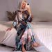 Women's Slim Fit Midi Dress Middle Eastern Pleated Design Long Sleeves Autumn Style New 2024_ecoleips.com