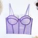 Women's Clothing Sexy Beaded Mesh Bra For Wearing Outside Body Shaping Fishbone Sling_ecoleips.com