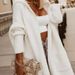 2024 Autumn Winter Women's New Cardigan Turn-Down Collar Hooded Long Loose Knit Sweater Coat For Women_ecoleips.com