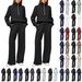 European And American Women's Two Piece Suit Oversized Half Zip Sweatshirt Wide Leg Sweatpants Casual Style_ecoleips.com