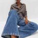 K New High Waist Bright Line Wide Leg Jeans Retro Slim Women's Jeans_ecoleips.com