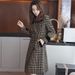 Women's Houndstooth Blazer Coat – Classic Wool-Blend Tweed Jacket For Fall & Winter, Slim-Fit Office & Casual Wear (Black/White, S-3XL)_ecoleips.com