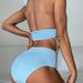 New European And American Style Swimsuit Solid Color Sexy High Waist Tie Bikini Aliexpress Hot Sale Swimwear In Stock_ecoleips.com