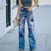 Women's Clothing Large Size Women's Casual Pants Thin Jeans _ecoleips.com