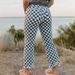 2026 Spring New Slim-Fit Women's Jeans, European And American Style, Unique Design, Plaid Print, Ripped Straight-Leg_ecoleips.com