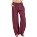 Suitable For All Seasons 2024 Plus Size Women's Loose Linen Casual Wide-Leg Pants_ecoleips.com