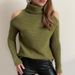 New Style 2023 Autumn Winter High Neck Shoulder Hollow Design Loose Off-Shoulder Sweater Unique Knitted Top_ecoleips.com