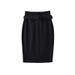 K New High Waisted Suit, Hip Hugging Skirt, Commuting Split Waist Belt A-line Skirt_ecoleips.com