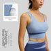 Juyitang Women's Color Block Sports Bra High Strength Push-Up Fitness Vest Shockproof For Running Yoga_ecoleips.com