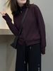 Plus-size Fashion Stand-up Collar Zip-up Long-sleeve Cardigan Sweatshirt For Plus-size Women, New Autumn Slimming_ecoleips.com