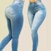 Women's High-Waisted Slim Fit Skinny Jeans Solid Color Elastic Casual Denim Jeans For Spring/Autumn Summer_ecoleips.com