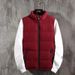 Women's Clothing Winter Vest Sleeveless Jacket - Fleece Lined Stand Collar Slim Fit Waistcoat For Casual Outwear (Black, Gray, Navy, Red, Burgundy)_ecoleips.com