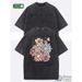 Men's And Women's European Size Cotton Summer Top 230GSM Washed T-Shirt Pure Cotton Summer Tops for Unisex_ecoleips.com