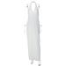 ZOEVA Women's Clothing 2026 Summer New Sexy Loose Backless Sleeveless V-neck Pleated Long Neck Mesh Dress_ecoleips.com