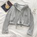 Women's New European American Style Sweatshirt For Spring And Autumn, Loose-fitting, Korean-style, Thin, Hooded, Short_ecoleips.com