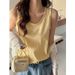 2026 New Women Summer Casual Tank Tops Solid Color All-Match Basic Sleeveless Vest Female Korean Simple Loose O-Neck Camis Top_ecoleips.com