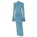 Retro Elegant Slim Fit Bodycon Dress for Women round Neck Long Sleeves Loose Comfortable Trendy Long Dress_ecoleips.com
