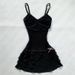 Sweet Girl Style Camisole Wholesale American Polka Dot Solid Color Lace Waist Cinching Dress Short Sleeve Women's Clothing Dress_ecoleips.com