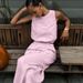 Cotton Linen Sleeveless Vest Split Wide Leg Long Pants 2025 European American Spring Summer Casual Fashion Two Piece Set_ecoleips.com