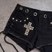 Y2K Summer Men's And Women's High Street Gothic Cross Rhinestone Design Trendy Niche Millennial Shorts_ecoleips.com