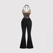 Women's Black Lace Trimmed Flared Jumpsuit Halter Neck Elegant European American 2026 Sexy Romper_ecoleips.com