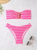 Women's Clothing Top Bikini Women New Strapless Split Triangle Bikini Swimsuit_ecoleips.com