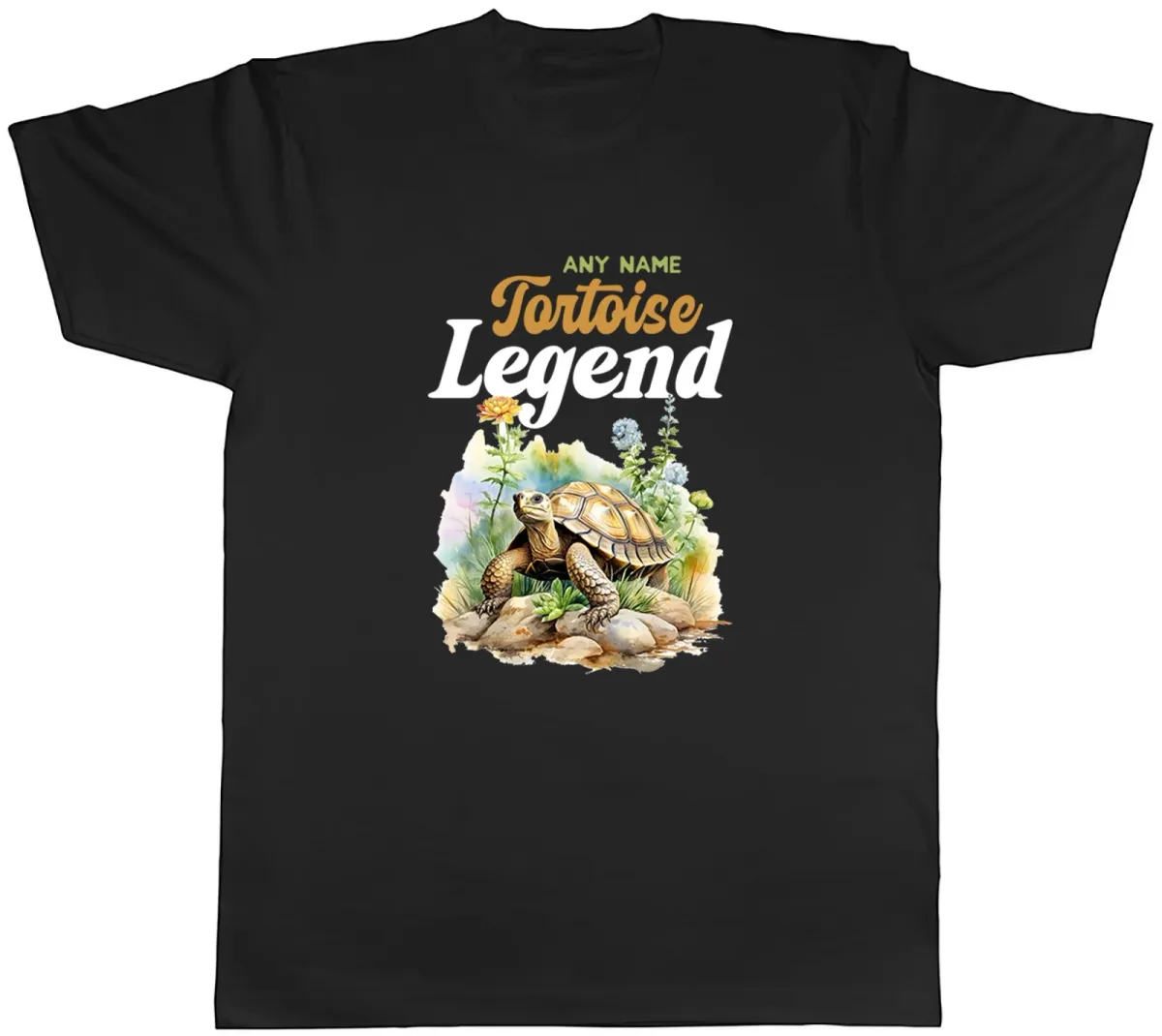 Women's T-Shirts Personalised Any Name Tortoise Legend Reptile Mens T-Shirt Tee Gift Top_ecoleips.com